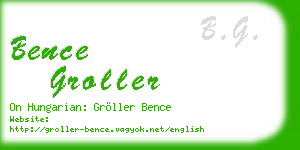 bence groller business card