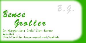 bence groller business card